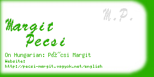 margit pecsi business card